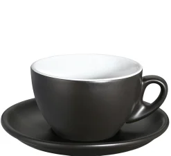 Cappuccinotasse ROMA schwarz matt