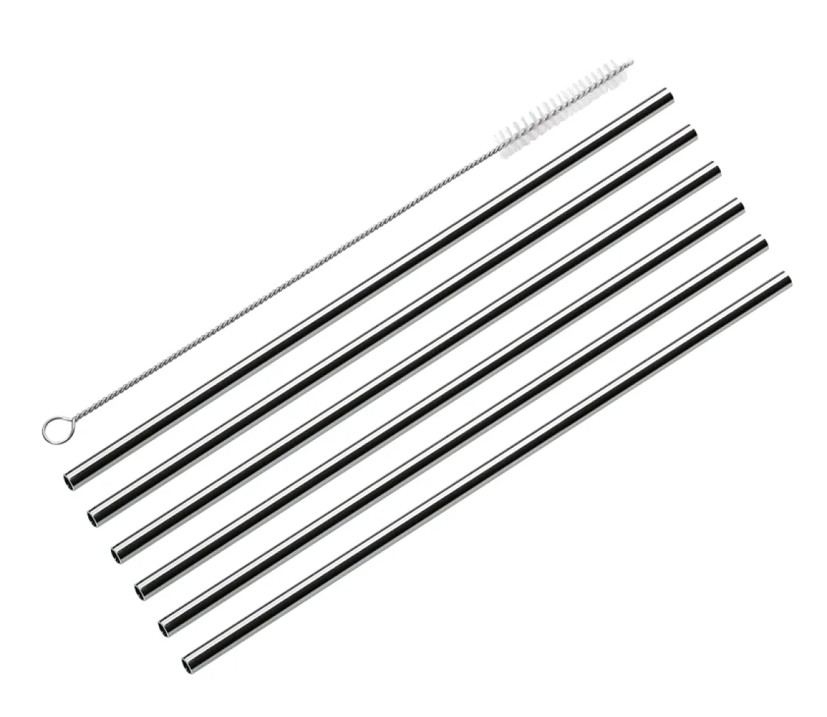 Cilio Trinkhalme Edelstahl 6er Set