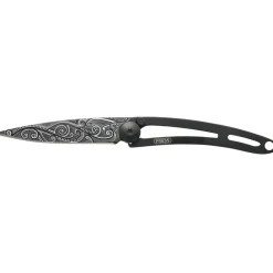 Deejo Taschenmesser "Naked Black" mit Motiv