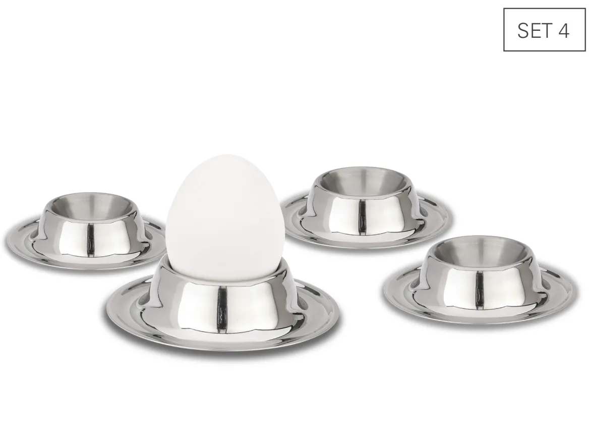 Eierbecher aus Edelstahl - Set 4