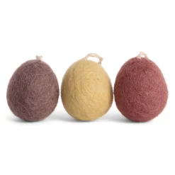 En Gry & Sif 3er Set Eier gelb, rosa, lila hell