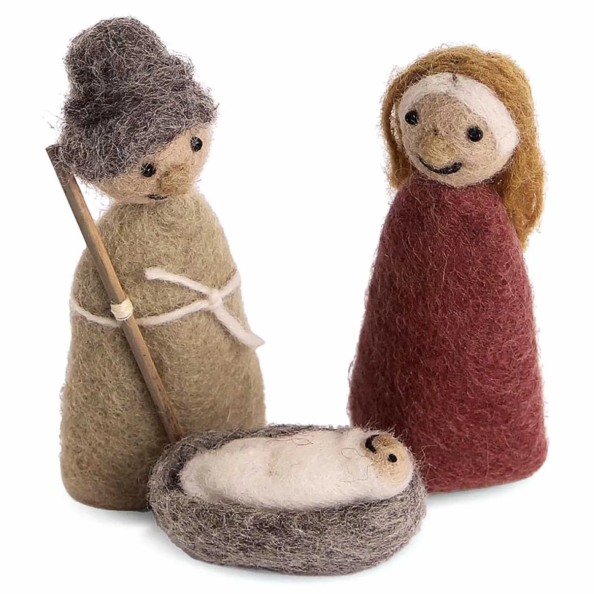 En Gry & Sif Filzfigur "Jesus, Maria und Josef"