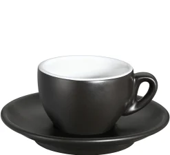 Espressotasse ROMA schwarz matt
