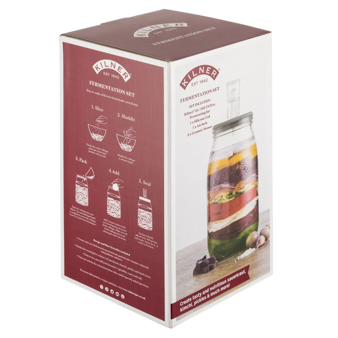 Fermentation-Set, 3 ltr. Einmachglas mit Gärverschluss