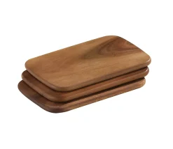 Frühstücksbretter 3er-Set, Akazie 22 x 15 cm
