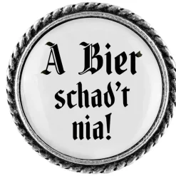 Gaudiknopf A Bier schad't nia! - Anstecker "schlicht "