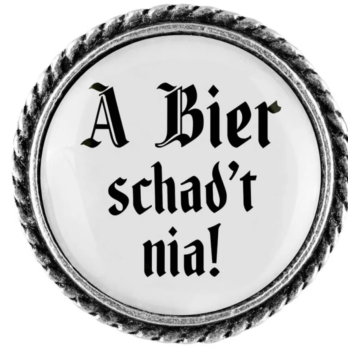 Gaudiknopf A Bier schad't nia! - Anstecker "schlicht "