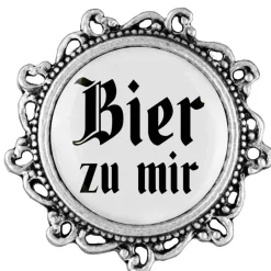 Gaudiknopf Bier zu mir - Anstecker "Klassiker - verziert"