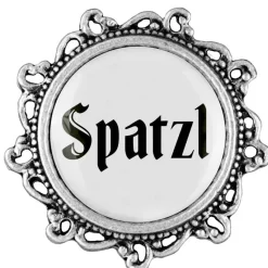 Gaudiknopf Spatzl - Anstecker "Klassiker - verziert"