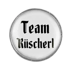 Gaudiknopf Team Rüscherl - Anstecker "Klassiker - schlicht"