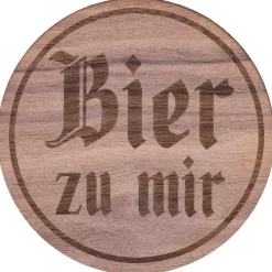 Gaudiknopf Untersetzer "Bier zu mir"