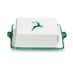 Gmundner Butterdose "Grüner Hirsch"