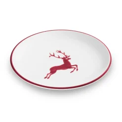 Gmundner Dessertteller "Bordeauxroter Hirsch"
