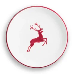 Gmundner Dessertteller "Bordeauxroter Hirsch"