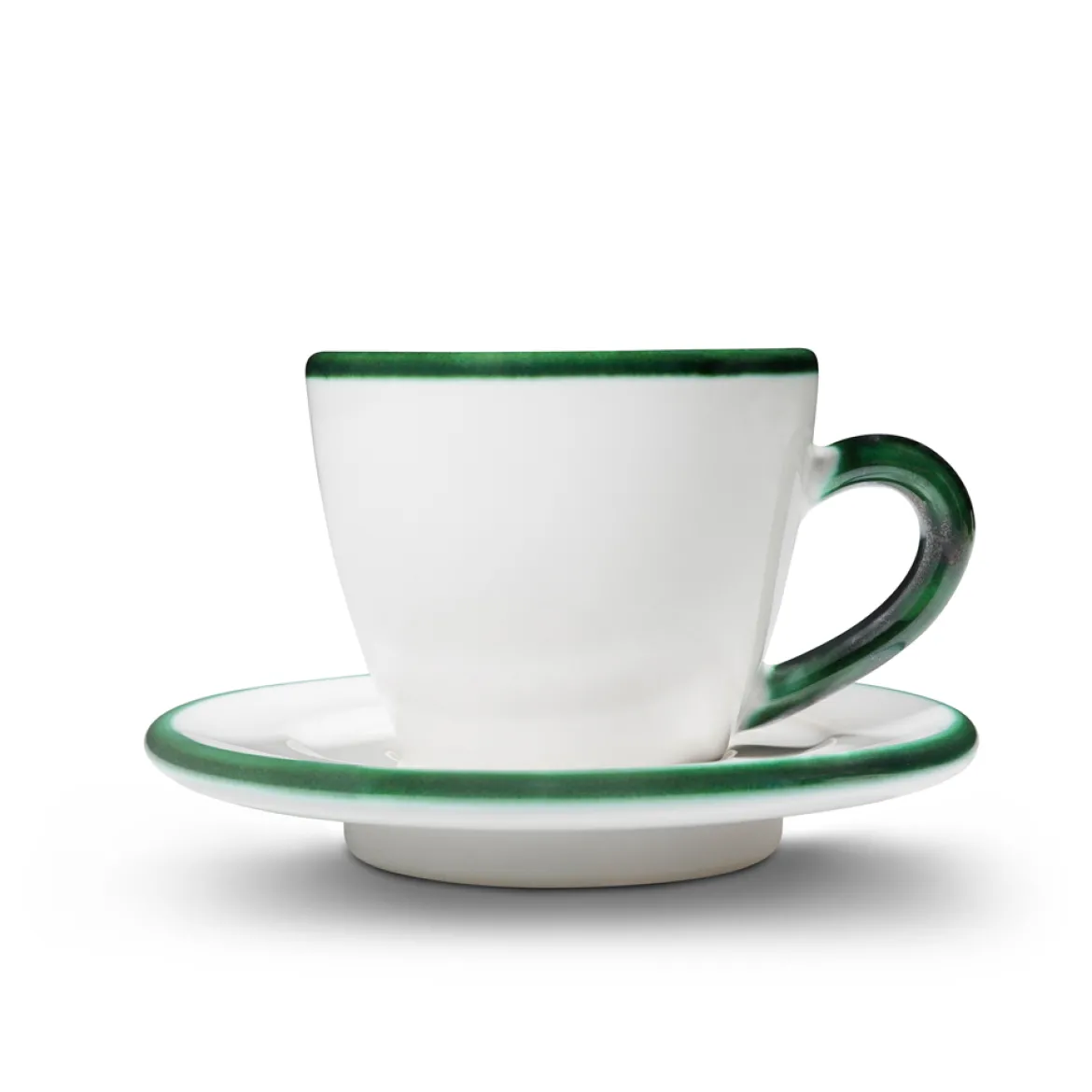 Gmundner Espressotasse "grüner Rand"
