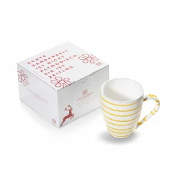 Gmundner Frühstücksbecher "Gelbgeflammt"