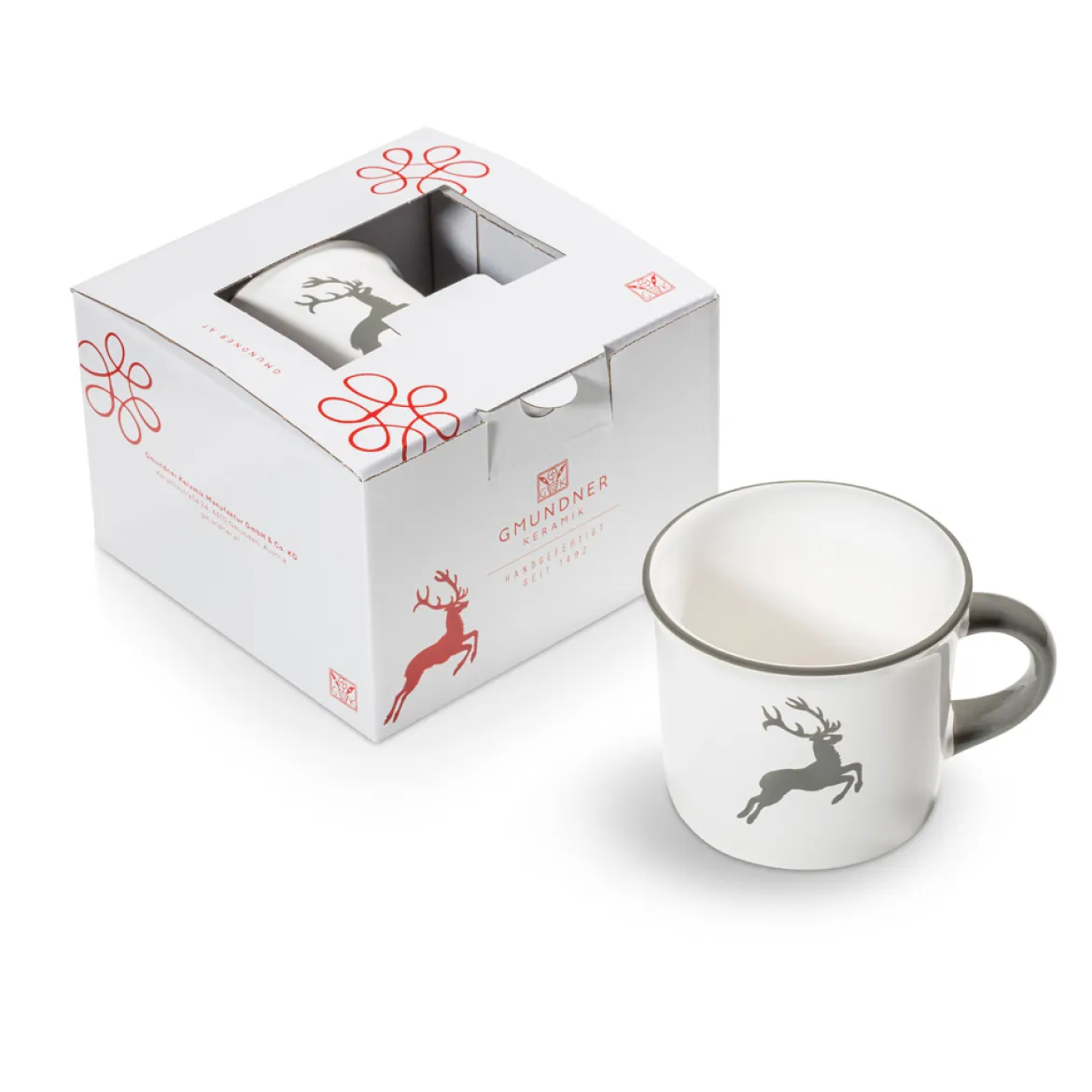 Gmundner Kaffeehaferl "Grauer Hirsch"