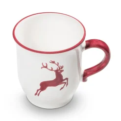 Gmundner Tasse "Bordeauxroter Hirsch"