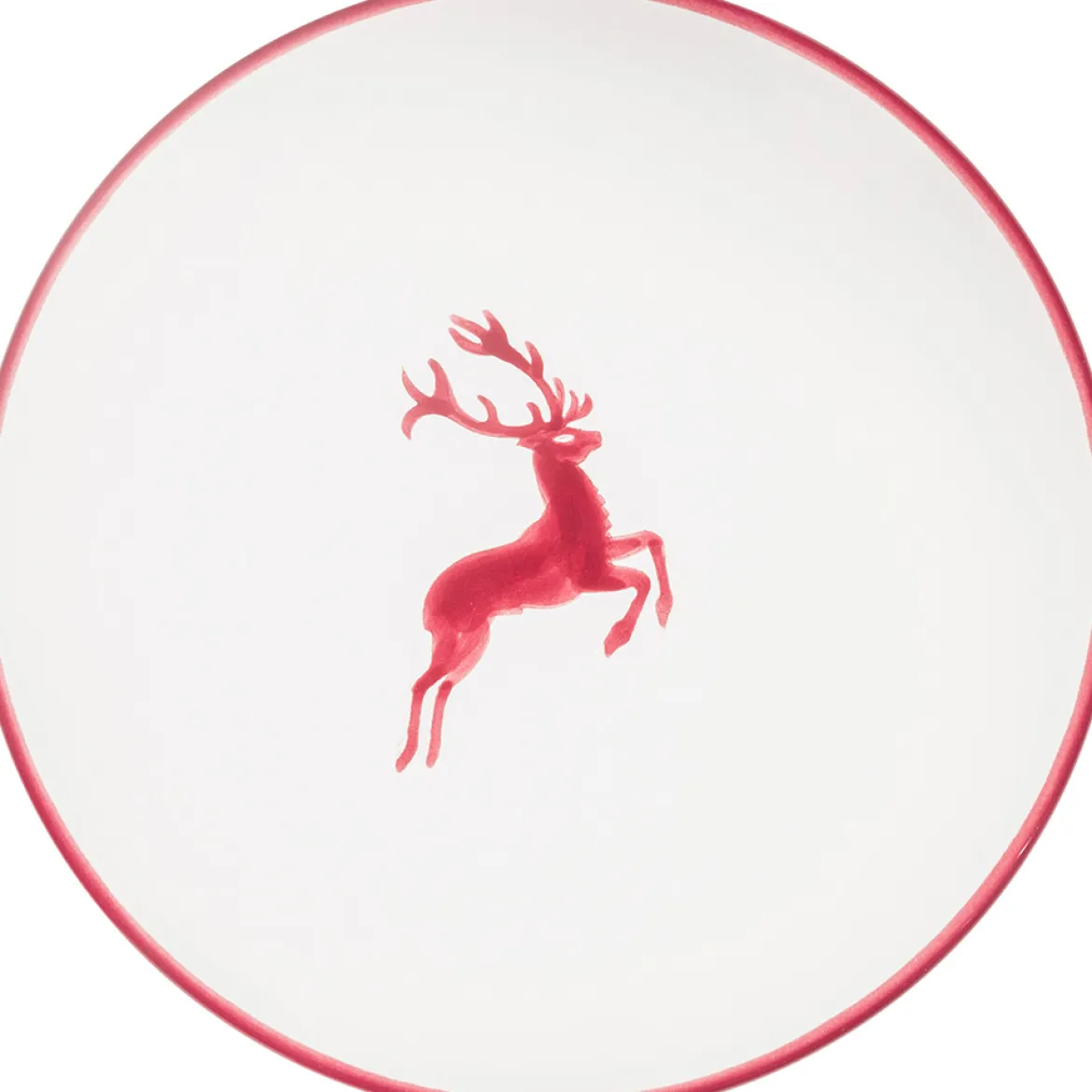 Gmundner Untertasse "Bordeauxroter Hirsch"