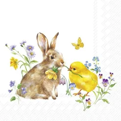 IHR Cocktailservietten "Bunny and Chick"