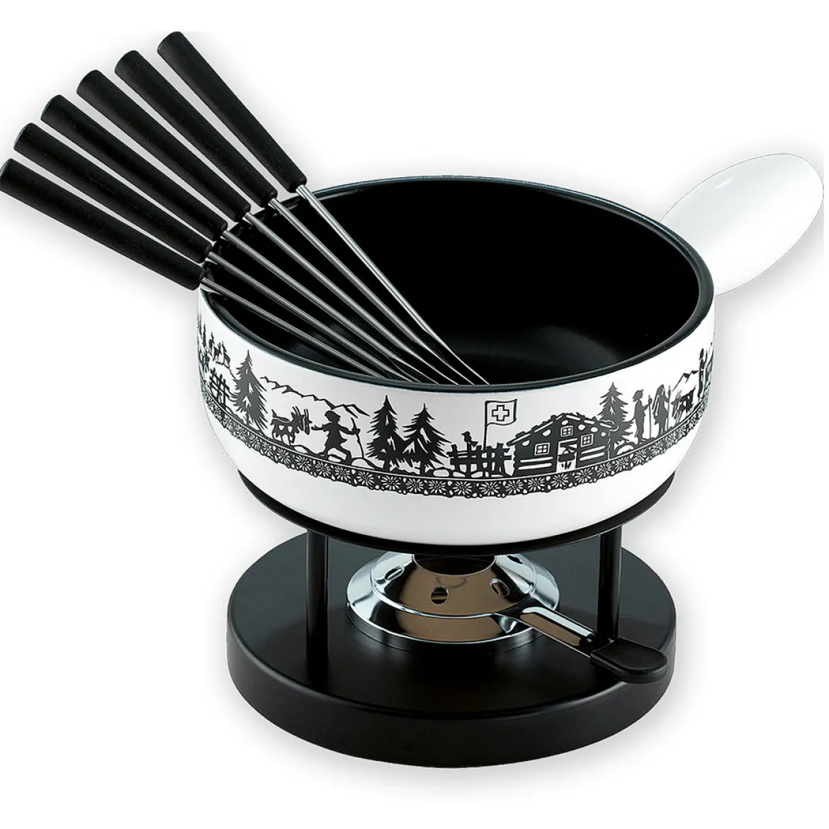 Kuhn Rikon Käsefondue-Set "Alpweide" Ø 23 cm