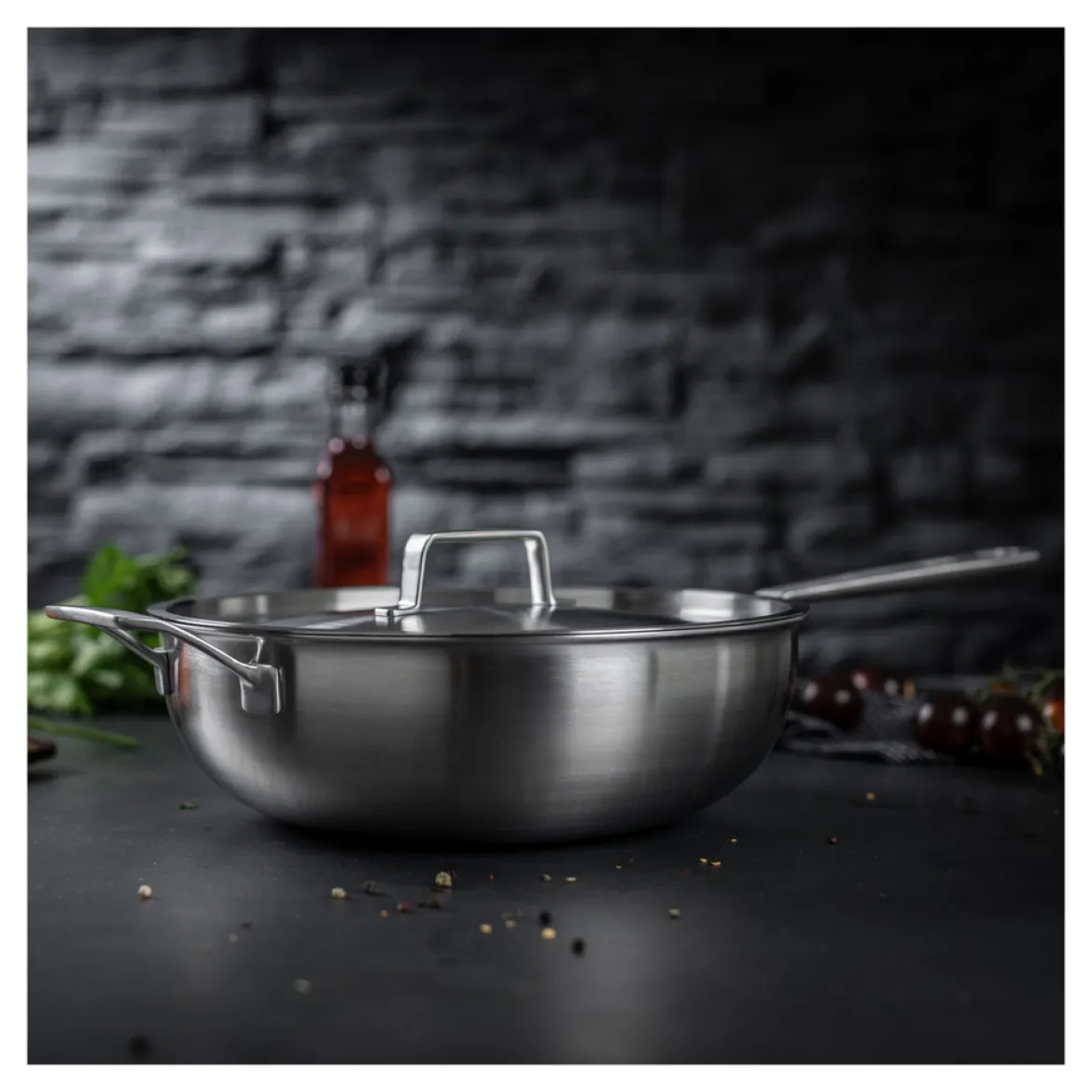 Kuhn Rikon Wok "Culinary Fiveply" unbeschichtet Ø 28 cm