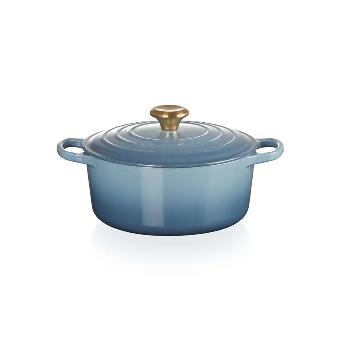 Le Creuset Gussbräter rund Chambray "Signature"