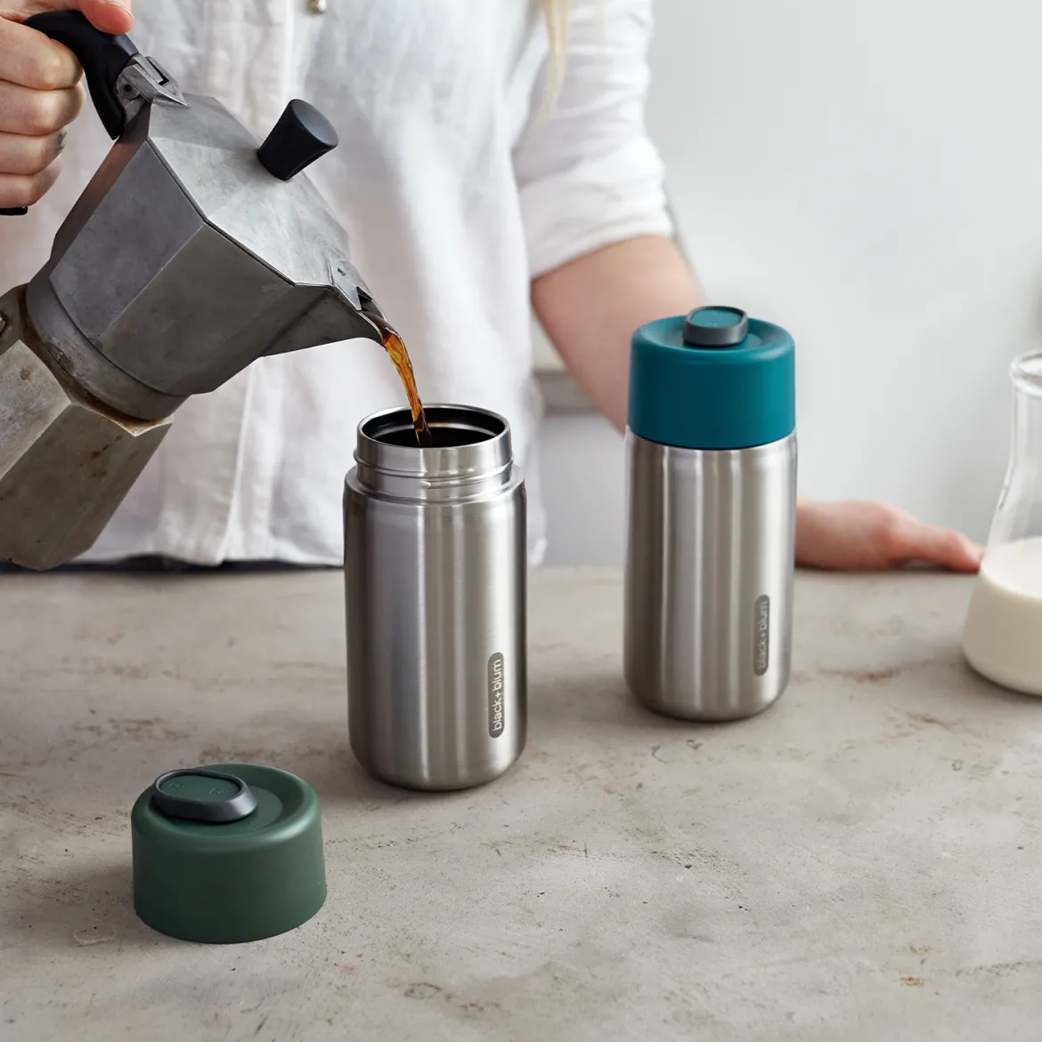 Profino Edelstahl To Go Becher thermoisoliert 340 ml "ozean"