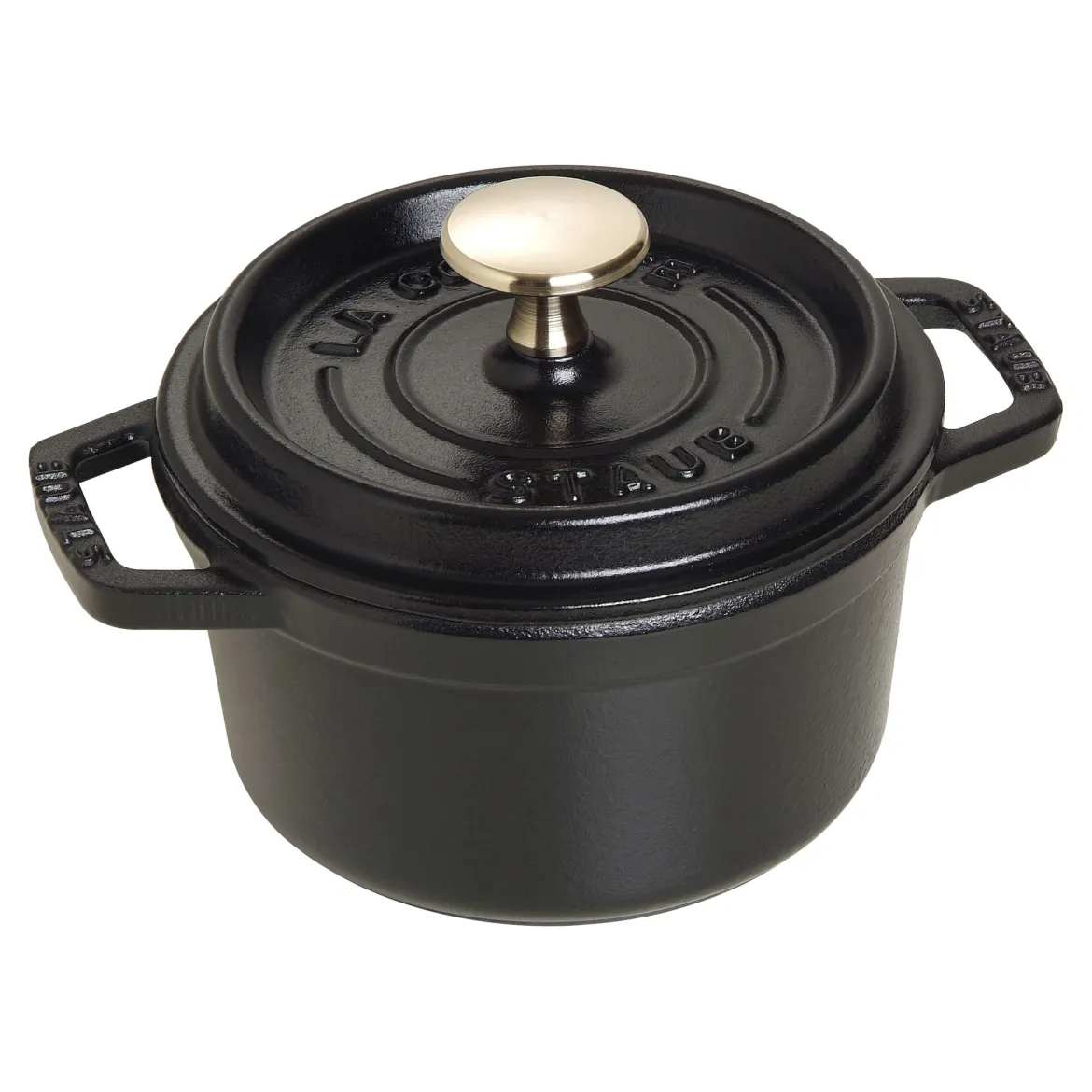 Staub La Cocotte Cocotte 14 cm, rund, Schwarz, Gusseisen