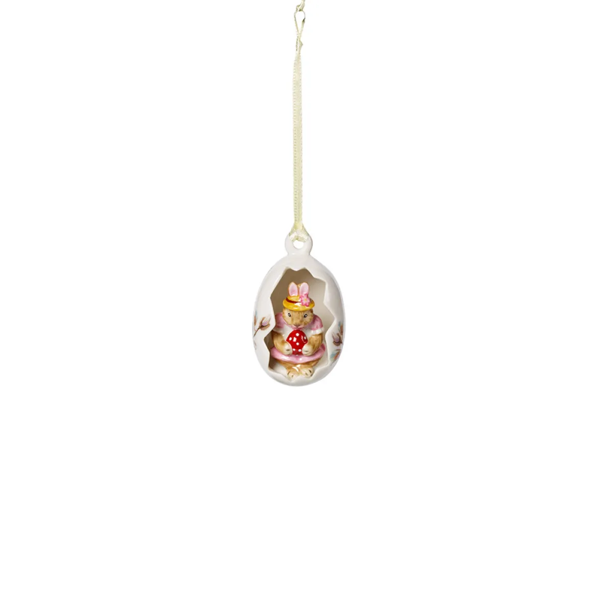 Villeroy & Boch Ei-Ornament Anna, Blüten rosa4,5x4,5x7cm "Bunny Tales"