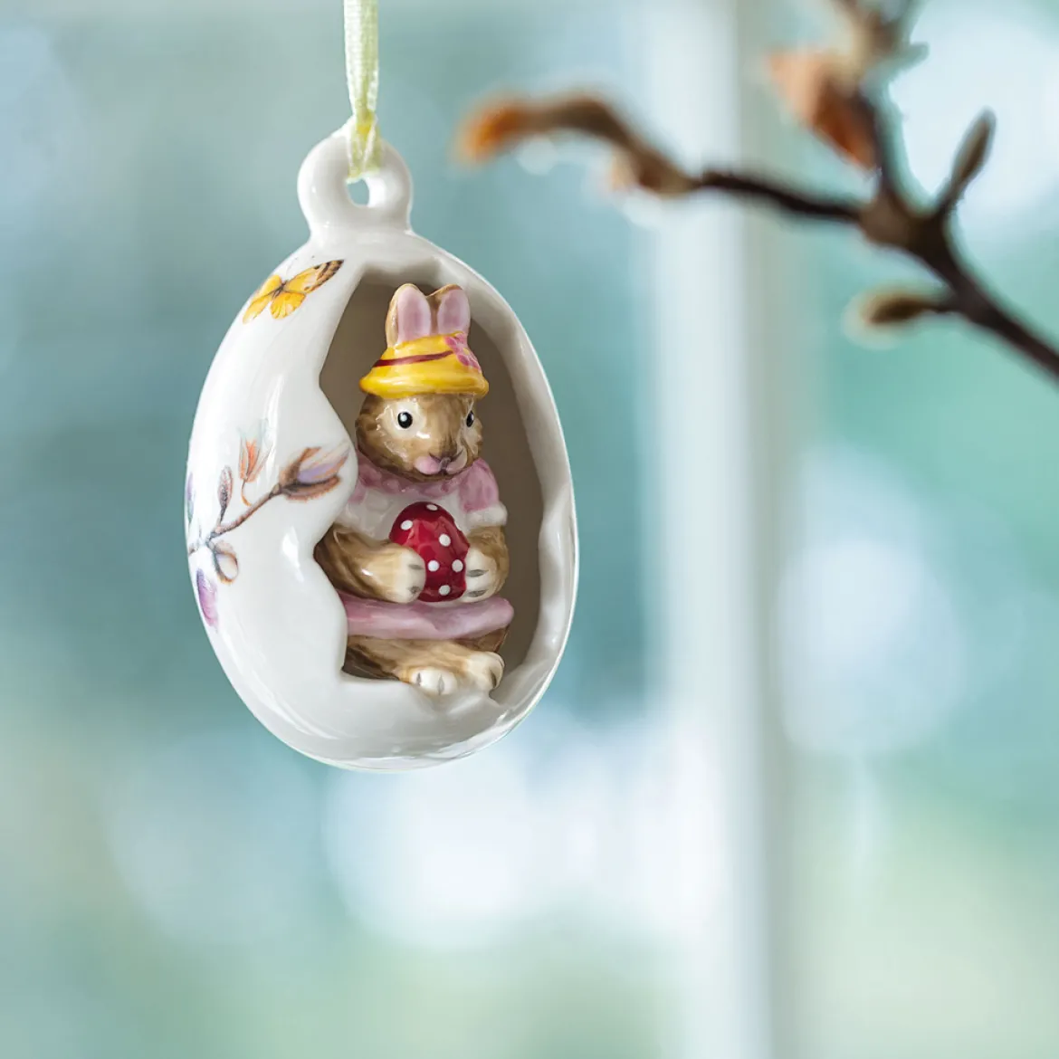 Villeroy & Boch Ei-Ornament Anna, Blüten rosa4,5x4,5x7cm "Bunny Tales"
