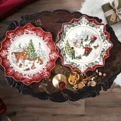 Villeroy & Boch Gebäckteller tief, Schlittenfahrt 39x39x3,5cm "Toy's Fantasy"