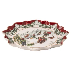 Villeroy & Boch Gebäckteller tief, Schlittenfahrt 39x39x3,5cm "Toy's Fantasy"