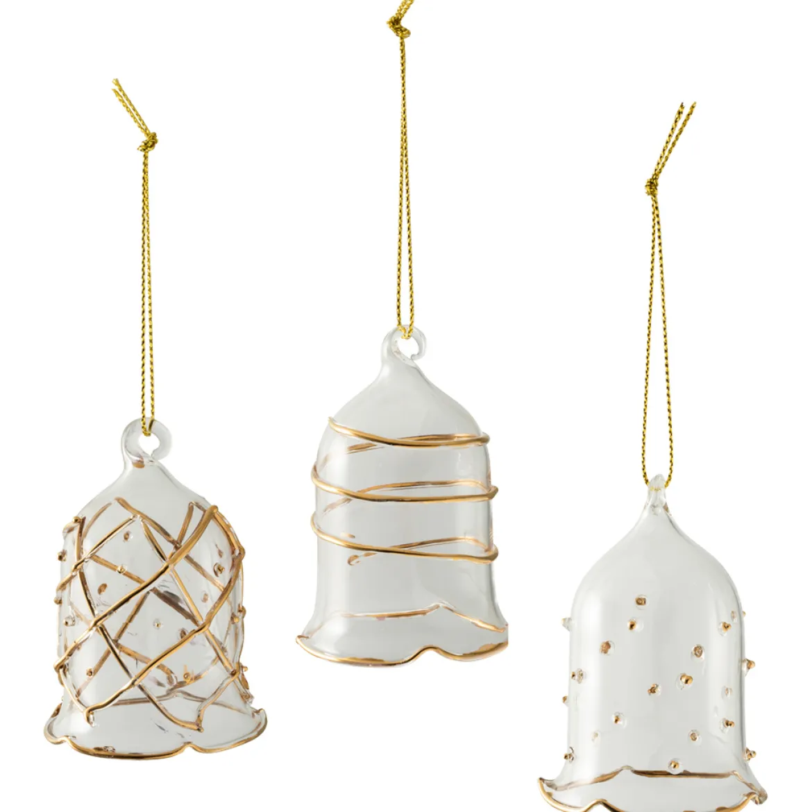 Villeroy & Boch Glasglocke gold Set3 16x11x6cm "Winter Collage Accessoires"