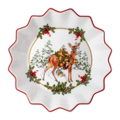 Villeroy & Boch Schale klein, Rehkitz mit Geschenken 16,5x16,5x3cm "Toy's Fantasy"