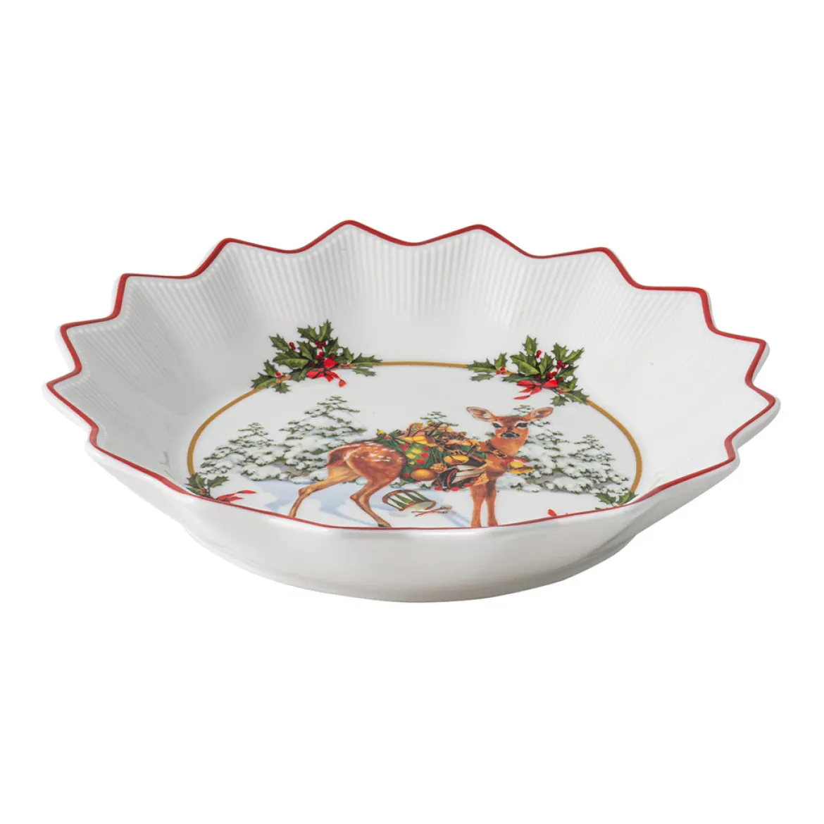 Villeroy & Boch Schale klein, Rehkitz mit Geschenken 16,5x16,5x3cm "Toy's Fantasy"