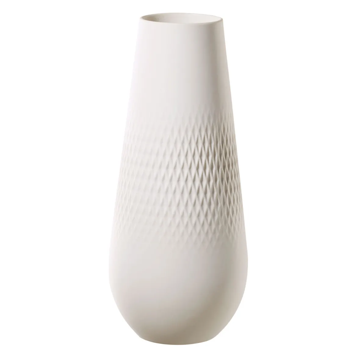 Villeroy & Boch Vase Carré hoch 11,5x11,5x26cm "Manufacture Collier blanc"