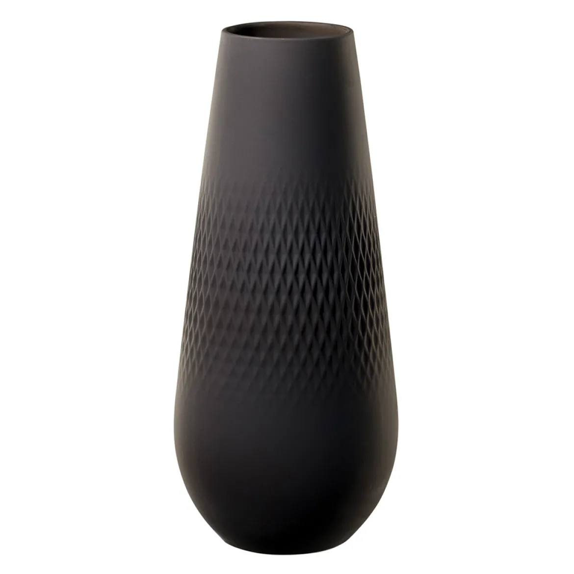 Villeroy & Boch Vase Carré hoch 11,5x11,5x26cm " Manufacture Collier noir"