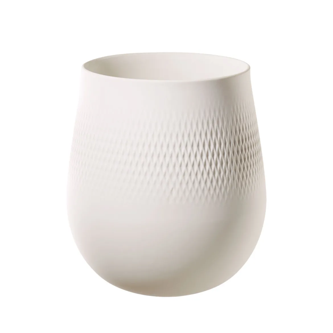Villeroy & Boch Vase Carré groß 20,5x20,5x22,5cm "Manufacture Collier blanc"