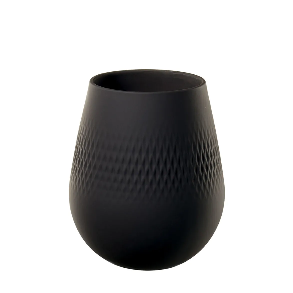 Villeroy & Boch Vase Carré klein 12,5x12,5x14cm "Manufacture Collier noir"