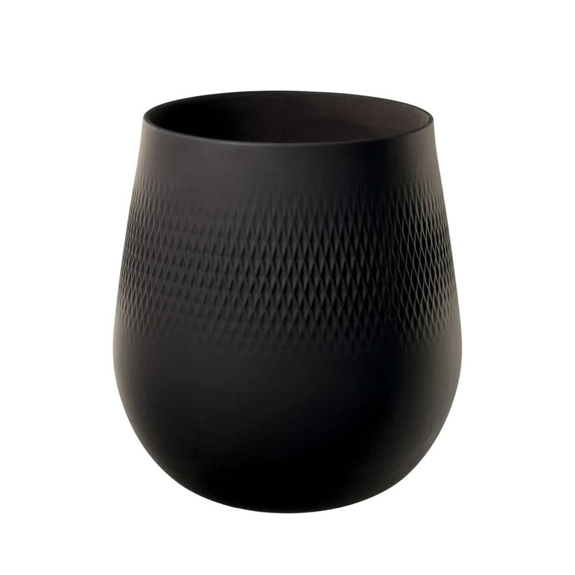 Villeroy & Boch Vase Carré groß 20,5x20,5x22,5cm "Manufacture Collier noir"