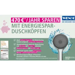 Wenko wassersparender Duschkopf Ø 12 cm