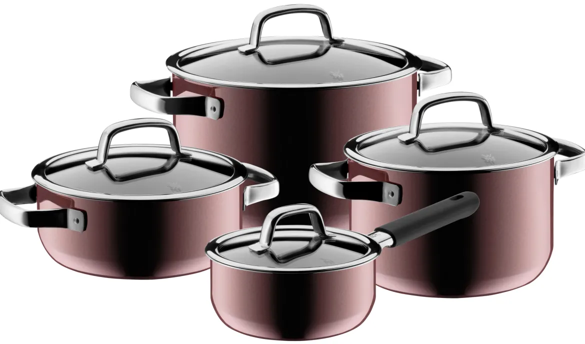 WMF Fusiontec Mineral Topf-Set, 4-teilig, Rose Quartz